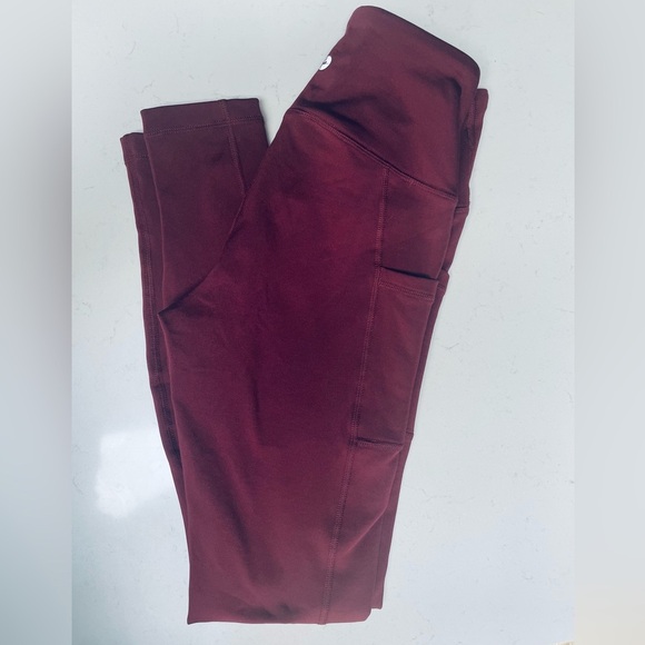 90 Degree By Reflex Burgundy Leggings - Picture 5 of 7